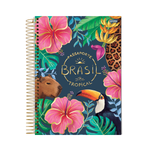 Caderno Universitário 10 Matérias Brasil Tropical 160 Fls