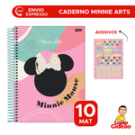 Caderno universitário 10 Matérias Minnie Arts 160 Fls