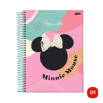 Caderno universitário 10 Matérias Minnie Arts 160 Fls