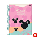 Caderno universitário 10 Matérias Minnie Arts 160 Fls