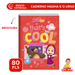 Caderno Masha e o Urso Grande Brochura 80 Fls