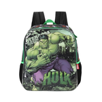 Mochila Infantil Escolar Alças Grande Oficial Avengers Marvel Hulk Preta