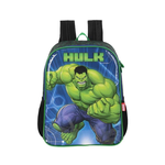 Mochila Infantil Escolar Alças Grande Oficial Avengers Marvel Hulk Verde