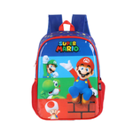 Mochila Infantil Escolar Alças Grande Oficial Super Mario Bros Vermelho