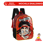 Mochila Infantil Escolar Alças Grande Oficial Youtuber Enaldinho Preta