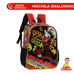 Mochila Infantil Escolar Alças Grande Oficial Youtuber Enaldinho Desafio Aceito Vermelha