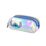 Estojo Escolar Stitch Prata Holografico Oficial Infantil 03 Divisorias