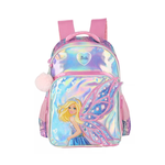 Mochila Barbie Borboleta Holografica Infantil Escolar Grande Com Alças Oficial Rosa