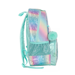 Mochila Barbie Sereia Holografica Infantil Escolar Grande Com Alças Oficial Verde