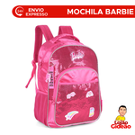 Mochila Barbie Paetês Juvenil Escolar Grande Com Alças Oficial Rosa