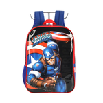 Mochila Infantil Capitão América Escolar Grande Com Alças Oficial