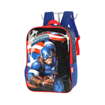 Mochila Infantil Capitão América Escolar Grande Com Alças Oficial