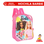 Mochila Escolar Barbie Unique Pink Infantil Grande Com Alças Oficial