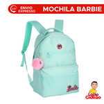 Mochila Escolar Barbie Pompom Verde Grande Com Alças Juvenil Oficial