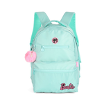 Mochila Escolar Barbie Pompom Verde Grande Com Alças Juvenil Oficial