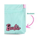 Mochila Escolar Barbie Pompom Verde Grande Com Alças Juvenil Oficial