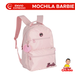 Mochila Escolar Barbie Pompom Rosa Grande Com Alças Juvenil Oficial