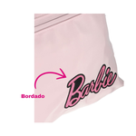 Mochila Escolar Barbie Pompom Rosa Grande Com Alças Juvenil Oficial