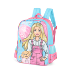 Mochila Escolar Barbie Dog Azul Infantil Grande Com Alças Oficial