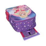 Kit Mochila de Rodinha e Costas + Lancheira Barbie Unicornio Infantil Violeta Oficial