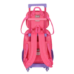 Kit Mochila de Rodinha e Costas + Lancheira Barbie Unicornio Infantil Pink Oficial