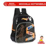 Mochila Infantil Hot Wheels Com Alças Escolar Oficial Preto