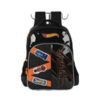 Mochila Infantil Hot Wheels Com Alças Escolar Oficial Preto