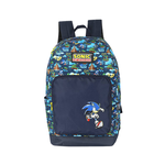 Mochila Infantil Sonic Com Alças Escolar Game Oficial Azul