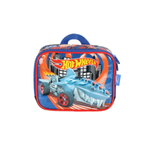 Kit Mochila de Rodinha e Costas + Lancheira Hot Wheels Infantil Azul Oficial