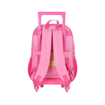 Kit Mochila de Rodinha e Costas + Lancheira Masha e o Urso Infantil Rosa Oficial