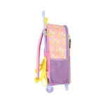 Kit Mochila de Rodinha e Costas + Lancheira Masha e o Urso Infantil Violeta Oficial