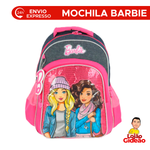 Mochila Infantil Barbie Stilo Escolar Grande Com Alças Oficial Rosa