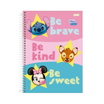 Caderno Universitário 01 Matérias Disney Emoji 160 Fls