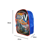 Mochila Infantil Hot Wheels Costas Pequena Creche Azul Oficial