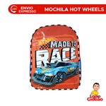 Mochila Infantil Hot Wheels Costas Pequena Creche Vermelha Oficial