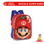 Mochila Infantil Super Mario Costas Pequena Creche Vermelha Oficial