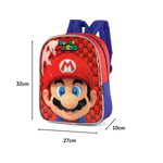 Mochila Infantil Super Mario Costas Pequena Creche Vermelha Oficial