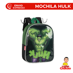 Mochila Infantil Hulk Costas Pequena Creche Azul Oficial