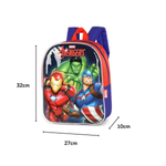 Mochila Infantil Vingadores Costas Pequena Creche Azul Oficial