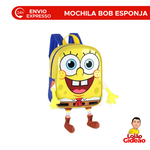 Mochila Infantil Bob Esponja PP de Costas Creche Amarela Oficial