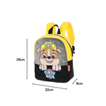 Mochila Infantil Patrulha Canina Rubble PP de Costas Creche Amarela Oficial