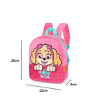 Mochila Infantil Patrulha Canina Skye PP de Costas Creche Rosa Oficial