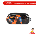 Estojo Escolar Hot Wheels Preto Infantil Triplo Oficial