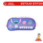 Estojo  Escolar Stitch Violeta Oficial Infantil 03 Divisões