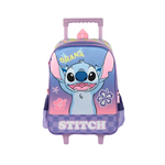 Kit Mochila de Rodinha + Lancheira Stitch Infantil Violeta Oficial