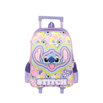 Kit Mochila de Rodinha + Lancheira Stitch Infantil Verde Oficial