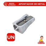 Apontador Escolar de Metal Chanfrado