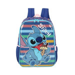 Mochila Infantil Escolar Alças Grande Oficial Stitch Azul