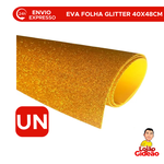 EVA Glitter Folha 40X48cm Ouro