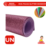 EVA Glitter Folha Cor 40X60cm